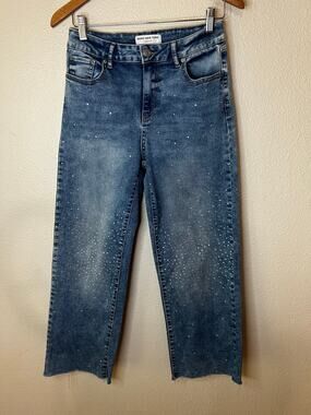 Marc New York blue embellished straight leg Jeans WOMENS 4